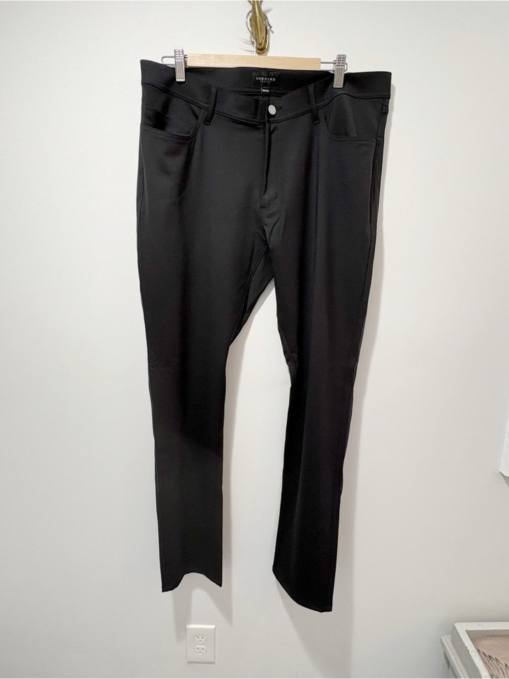 Unbound Merino Merino Wool Travel Pants Black Size 36 x 32 Stretch Made in Canad